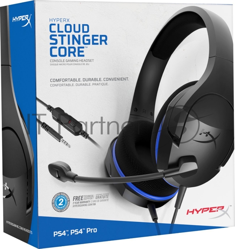 Наушники с микрофоном HyperX Cloud Stinger Core черный/синий 1.3м накладные оголовье (4P5J8AA)