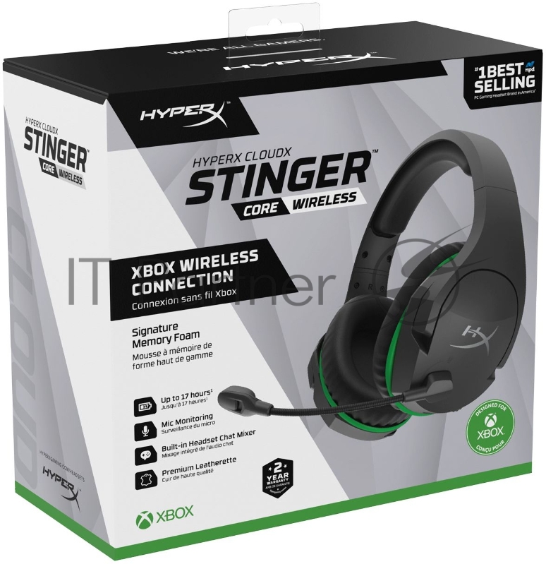 Наушники с микрофоном HyperX Core Xbox белый/черный (HHSS1C-DG-GY/G)