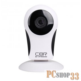 Цифровая камера IP-камера CBR HomePro 1, 1280x720, Wi-FI, угол обзора 180°, датчик движения, режим тревоги, ночной режим, динамик, микрофон, запись на SD-карту, ABS-пластик, цвет белый, HomePro 1