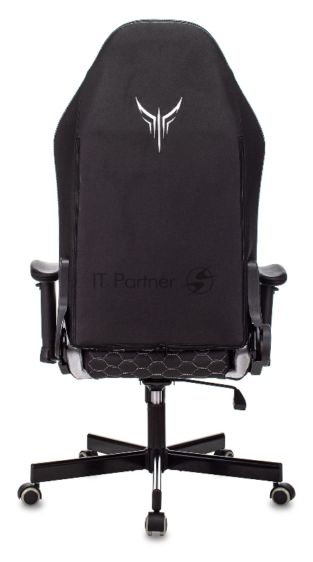 Кресло игровое Knight Neon черный/серебряный соты эко.кожа с подголов. крестовина металл