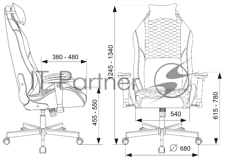 Кресло игровое Knight Neon черный/серебряный соты эко.кожа с подголов. крестовина металл