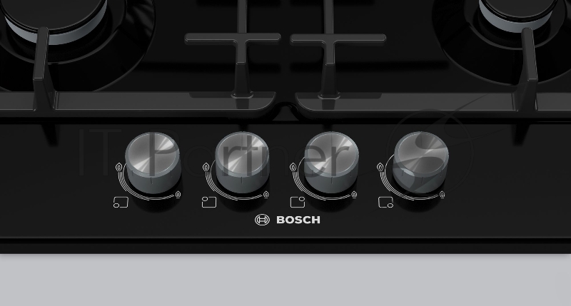 Газовая варочная поверхность Bosch PGP6B6O93R черный