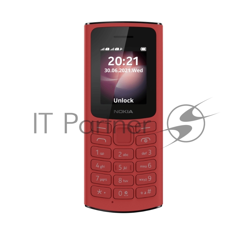 Телефон сотовый Nokia 105 DS TA-1378 4G RED, 1.8, 1 Core, 48 МБ, 128MB, 2 Sim, LTE, Micro-USB, 1020mAh, S30+, 80,2 г, 121 ммx50 ммx14,5 мм
