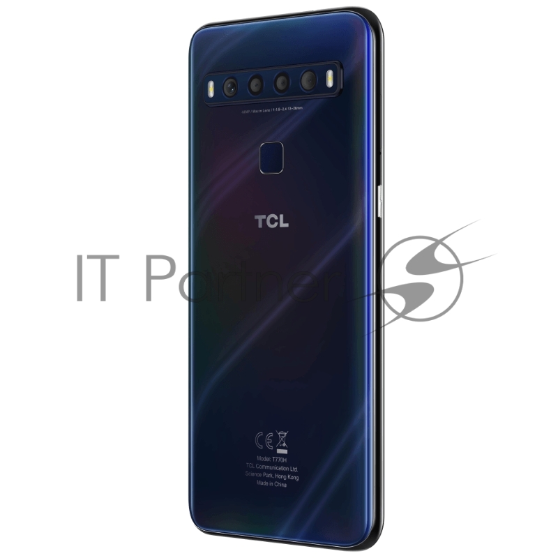 Смартфон TCL TCL 10L Blue, 6.53 19.5:9 1080x2340, 4x2,0 ГГц+4x1.8 ГГц, 8 Core, 6GB RAM, 64GB, up to 256GB flash, 48 МП+ 8МП + 2МП + 2МП/16Mpix, 2 Sim, 2G, 3G, LTE, BT, Wi-Fi, NFC, GPS, Type-C, 4000mAh, Android 10, 180g, 162,2 ммx75,6 ммx8,4 мм