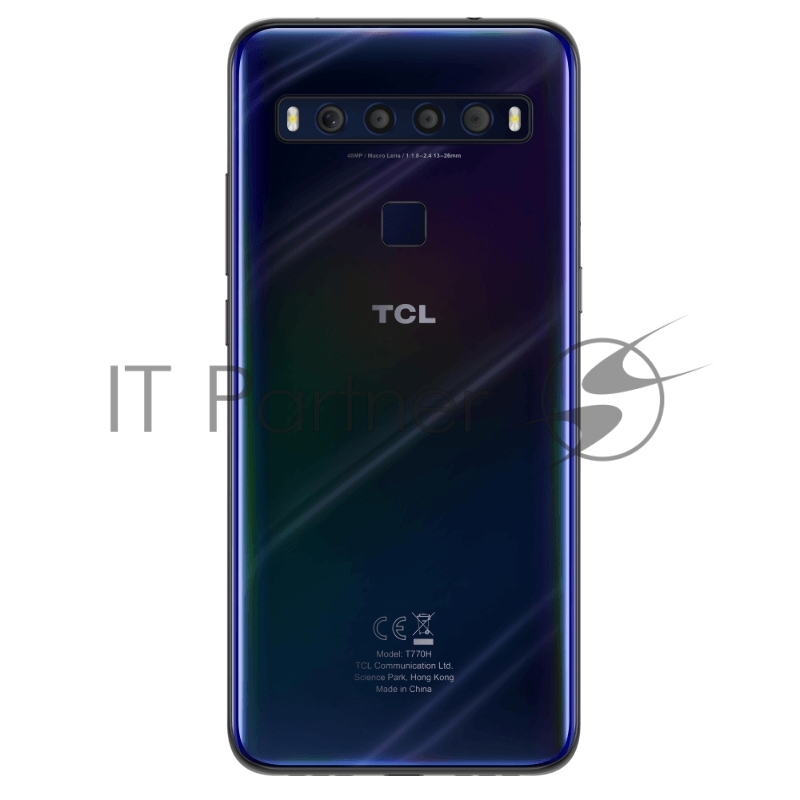 Смартфон TCL TCL 10L Blue, 6.53 19.5:9 1080x2340, 4x2,0 ГГц+4x1.8 ГГц, 8 Core, 6GB RAM, 64GB, up to 256GB flash, 48 МП+ 8МП + 2МП + 2МП/16Mpix, 2 Sim, 2G, 3G, LTE, BT, Wi-Fi, NFC, GPS, Type-C, 4000mAh, Android 10, 180g, 162,2 ммx75,6 ммx8,4 мм
