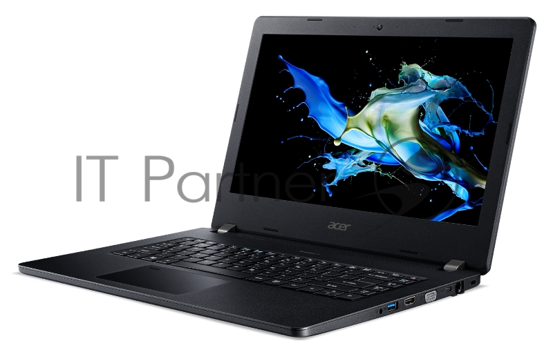 Ноутбук Acer TMP214-52-38T5 TravelMate 14.0 FHD(1920x1080) nonGLARE/Intel Core i3-10110U 2.10GHz Dual/4 GB+256GB SSD/Integrated/WiFi/BT5.0/1 MP/SD,SDXC,SDHC/Fingerprint/3c kg/W10Pro/3Y/BLACK