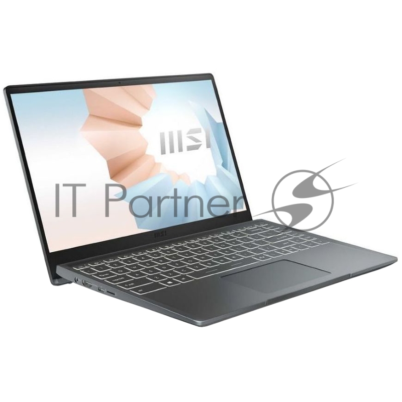 Ноутбук MSI Modern 14 B11MOU-636RU 14(1920x1080 (матовый) IPS)/Intel Core i5 1155G7(2.5Ghz)/8192Mb/512PCISS Iris Xe Graphics/Cam/BT/WiFi/war 1y/1.2kg/Carbon Grey/W10