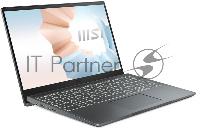 Ноутбук MSI Modern 14 B11MOU-636RU 14(1920x1080 (матовый) IPS)/Intel Core i5 1155G7(2.5Ghz)/8192Mb/512PCISS Iris Xe Graphics/Cam/BT/WiFi/war 1y/1.2kg/Carbon Grey/W10