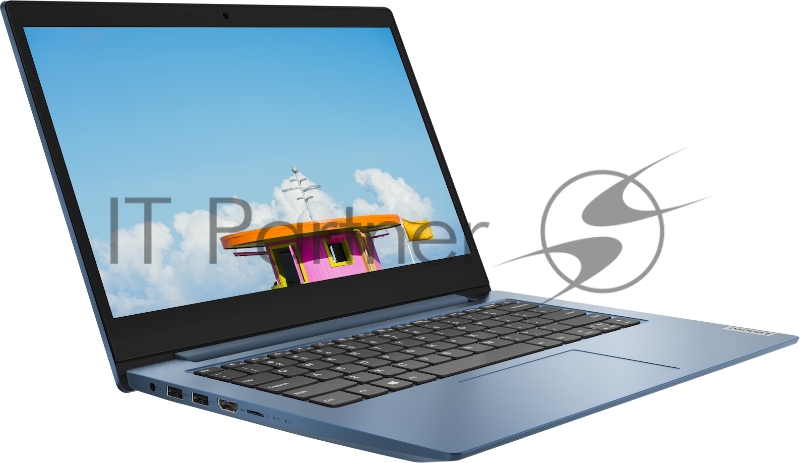 Ноутбук Lenovo IdeaPad 1 14ADA05 14(1920x1080)/AMD Athlon Silver 3050U(2.3Ghz)/4096Mb/128SSDGb/ Radeon/Cam/BT/WiFi/35WHr/war 1y/1.4kg/blue/DOS + 45W