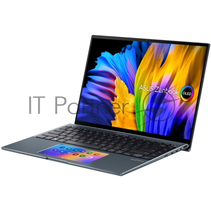 Ноутбук ASUS UX5400EG-KN193T Touch +Sleeve+cable 14(2880x1800 OLED 16:10)/Touch/Intel Core i5 1135G7(2.4Ghz)/8192Mb/512SSD+32 OptaneGb/noDVD/Ext:nVidia GeForce MX450(2048Mb)/Cam/BT/WiFi/war 1y/1.4kg/Pine Grey/W10 + ScreenPad 2.0