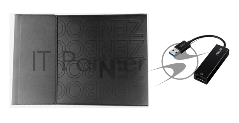 Ноутбук ASUS UX5400EA Intel i5-1135G7/8Gb/512Gb SSD/14,0 2.8K Glossy/Wi-Fi/Win11 Pine Grey + Sleeve + Stylus + USB-A to RJ45 gigabit ethernet adapter