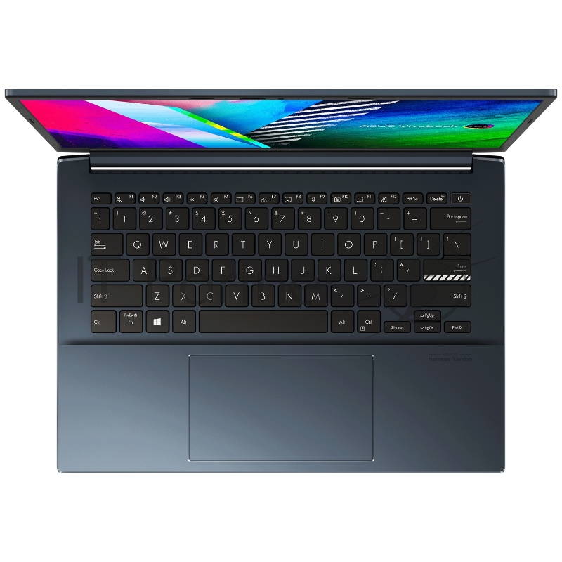 Ноутбук Asus Vivobook Pro 14 OLED M3401QA-KM012W Ryzen 7 5800H 16Gb SSD512Gb AMD Radeon 14 OLED 2.8K (2880x1800) Windows 11 Home blue WiFi BT Cam