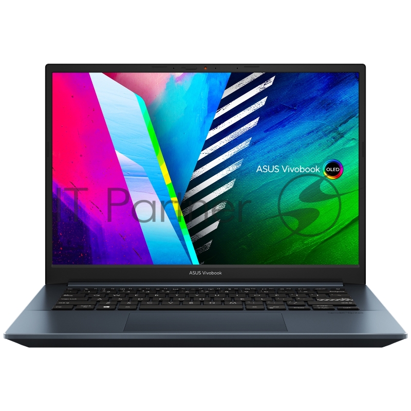 Ноутбук Asus Vivobook Pro 14 OLED M3401QA-KM012W Ryzen 7 5800H 16Gb SSD512Gb AMD Radeon 14 OLED 2.8K (2880x1800) Windows 11 Home blue WiFi BT Cam