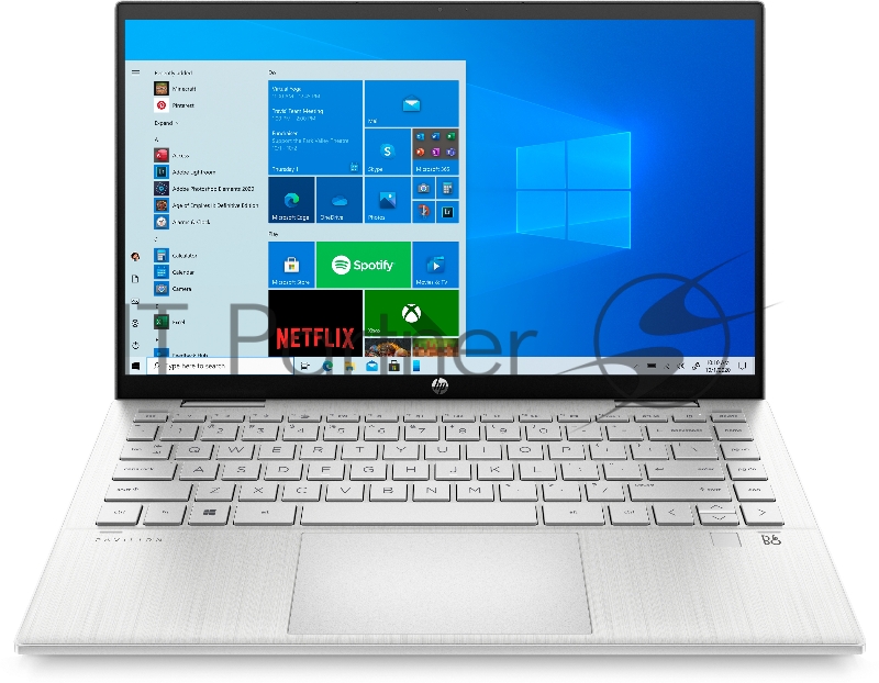 Ноутбук HP Pavilion 14x360 14-dy0011ur 14(1920x1080 IPS)/Touch/Intel Core i7 1165G7(2.8Ghz)/16384Mb/512PCIS Iris Xe/Cam/WiFi/43WHr/war 1y/Natural silver /WinHome + fingerprint