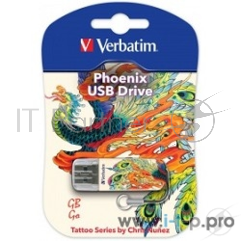 носитель информации Verbatim USB Drive 16Gb Mini Tattoo Edition Phoenix 049887 {USB2.0}