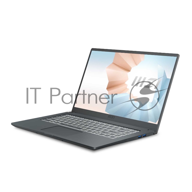 Ноутбук MSI Modern 15 A11SBU-659XRU TigerLake i5-1135G7/8GB/512GB SSD/noODD/15.6 FHD,60Hz IPS/MX450, GDDR5 2GB/WiFi+BT/Dos/Carbon Grey