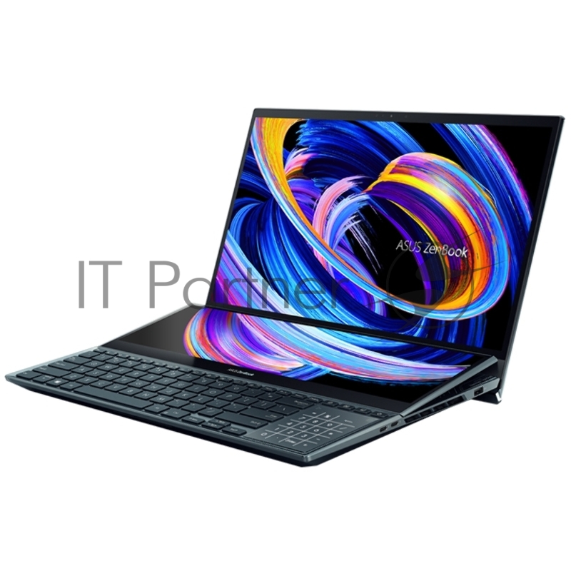 Ноутбук ASUS UX582LR-H2004T Touch +Plamrest+Sleeve+Stylus+Stand 15.6 (3840x2160 OLED)/Touch/Intel Core i7 10870H(2.2Ghz)/16384Mb/1024PCI GeForce RTX3070(8192Mb)/Cam/BT/WiFi/2. Blue/W10 + Support NumberPad/ScreenPad