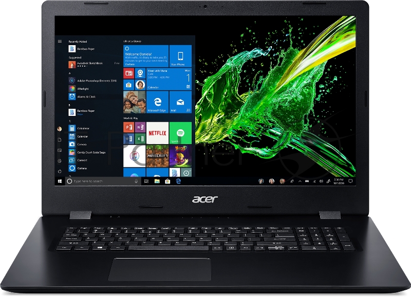 Ноутбук Acer Aspire 3 A317-52-597B Core i5 1035G1/8Gb/SSD256Gb/DVD-RW/Int UHD Graphics/17.3/IPS/FHD (1920x1080)/Windows 10 Professional/black/WiFi/BT/Cam
