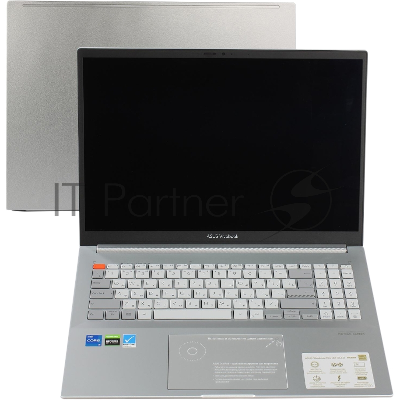 Ноутбук ASUS N7600PC Intel i5 11300H/16Gb/512Gb SSD/16.0 4K OLED Glossy/NVIDIA GeForce RTX 3050 4Gb GDDR6/Wi-Fi/Win11 Cool Silver