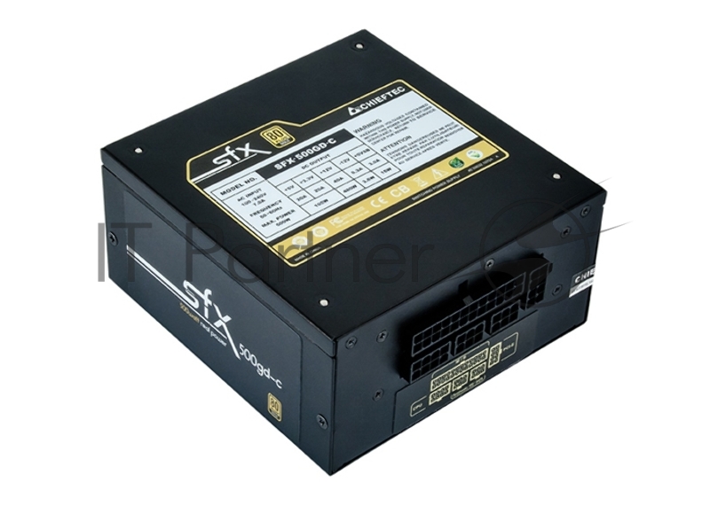 Блок питания Chieftec 500W Retail SFX-500GD-C SFX v2.3/EPS, 80+ GOLD, КПД >90%, 2x PCI-E (6+2-Pin), 4x SATA, 2x MOLEX, Fan 8cm