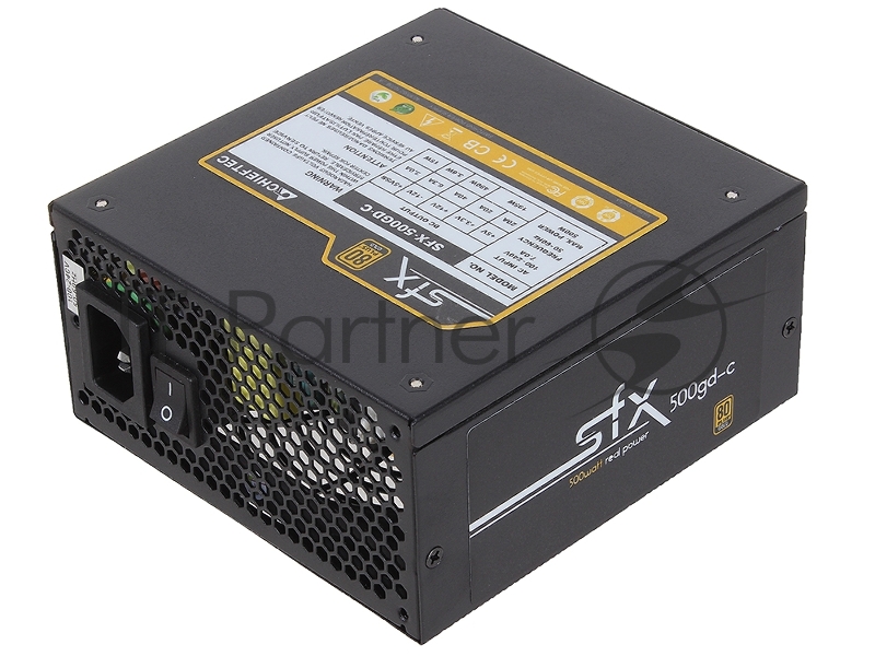 Блок питания Chieftec 500W Retail SFX-500GD-C SFX v2.3/EPS, 80+ GOLD, КПД >90%, 2x PCI-E (6+2-Pin), 4x SATA, 2x MOLEX, Fan 8cm