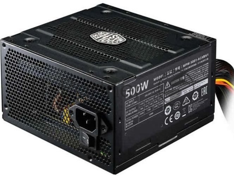 Блок питания 500 Ватт Power Supply Cooler Master Elite V3 500, 500W, ATX, 120mm, 3xSATA, 1xPCI-E(6+2), APFC