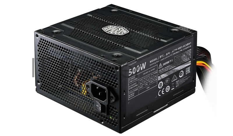 Блок питания 500 Ватт Power Supply Cooler Master Elite V3 500, 500W, ATX, 120mm, 3xSATA, 1xPCI-E(6+2), APFC