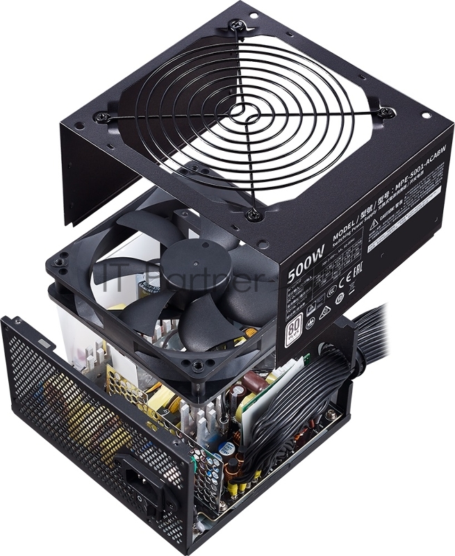 Блок питания Cooler Master MWE White, 500W, ATX, 120mm, 6xSATA, 2xPCI-E(6+2), APFC, 80+ White MPE-5001-ACABW-EU