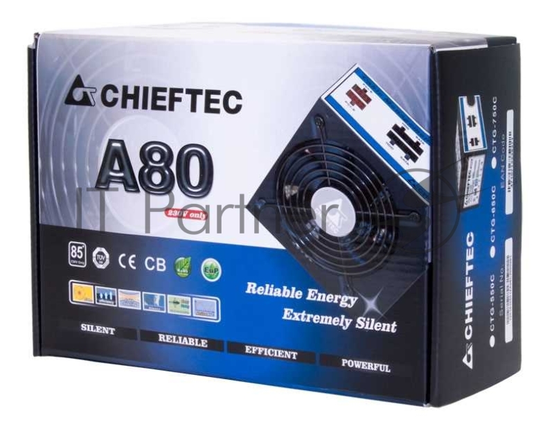 Блок питания Chieftec 650W RTL CTG-650C {ATX-12V V.2.3/EPS-12V, PS-2 type with 12cm Fan, PFC,Cable Management ,Efficiency >85 , 230V ONLY}
