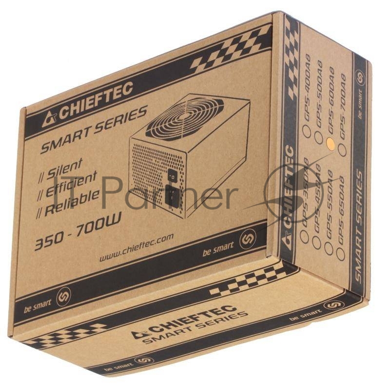 Блок питания Chieftec 650W RTL GPS-650A8 {ATX-12V V.2.3 PSU with 12 cm fan, Active PFC, fficiency >80% with power cord 230V only}