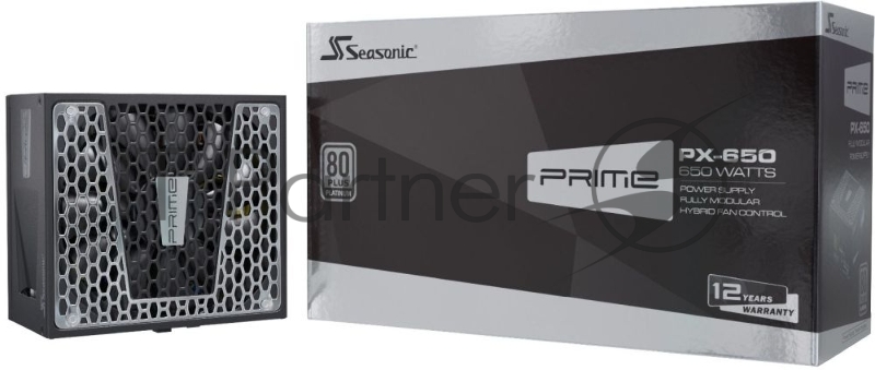 Блок питания SEASONIC PRIME PX-650 SSR-650PD2 Active PFC 0.99 Модульный МВ (20+4), 2xCPU(4+4),4xPCI-E(6+2), 10xSATA, 3xMolex, 2xMolex to SATA 3.3 Adapter, fan 135mm, Premium Hybrid Fan Control КПД>90%,100-240 В, 50-60 Гц, защиты OPP/OVP/UVP/ OCP/OTP