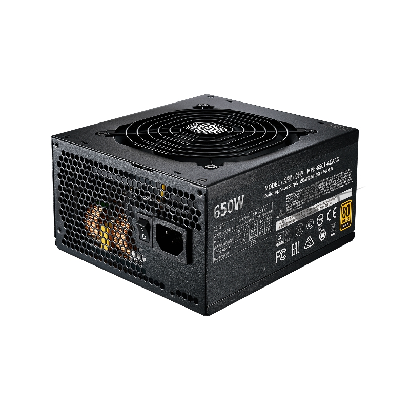 Блок питания 650 Ватт Power Supply Cooler Master MWE Gold 650 V2, 650W, ATX, 120mm, 24pin, 8xSATA, 4xPCI-E(6+2), APFC, 80+ Gold