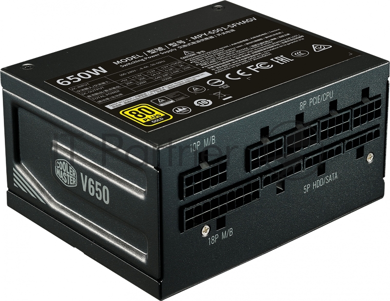 Блок питания 650 Ватт Power Supply Cooler Master V650 SFX Gold, 650W, SFX, 92mm, 24pin, 8xSATA, 4xPCI-E(6+2), APFC, 80+ Gold