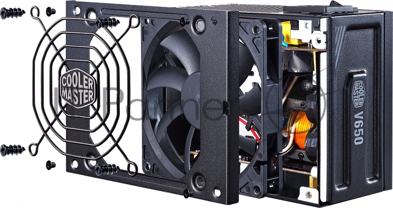Блок питания 650 Ватт Power Supply Cooler Master V650 SFX Gold, 650W, SFX, 92mm, 24pin, 8xSATA, 4xPCI-E(6+2), APFC, 80+ Gold