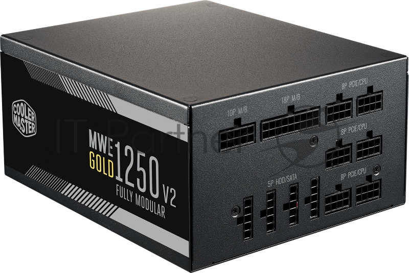 Блок питания Cooler Master ATX 1250W MWE Gold V2 80+ gold (24+8+4+4pin) APFC 140mm fan 12xSATA Cab Manag RTL