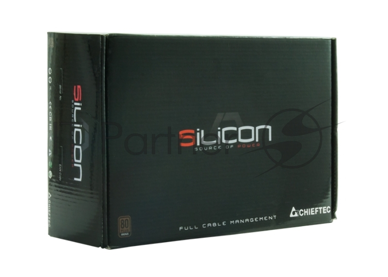 Блок питания Chieftec Silicon SLC-850C (ATX 2.3, 850W, 80 PLUS BRONZE, Active PFC, 140mm fan, Full Cable Management) Retail