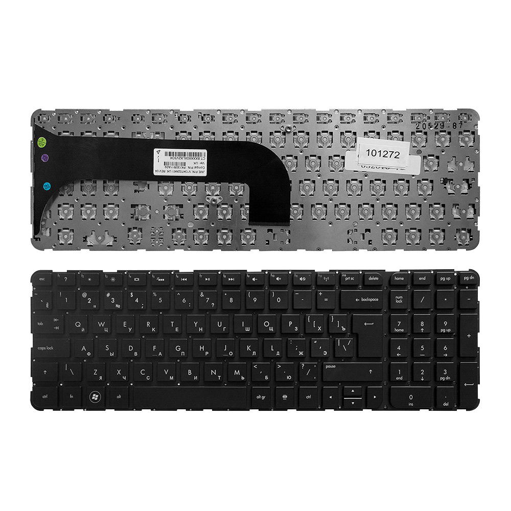 Клавиатура для ноутбука HP Pavilion M6-1000, M6-1000sr, M6-1030er, M6-1030sr Series. Г-образный Enter. Черная, без рамки. PK130U92B06, 690534-001.