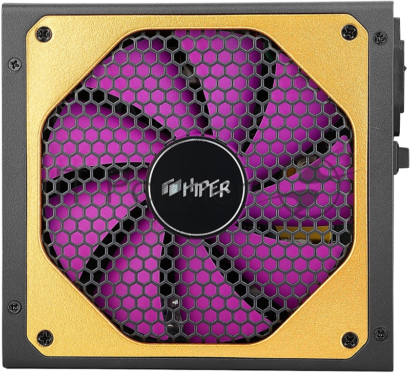 Блок питания для ПК 1000 Ватт/ PSU HIPER HPG-1000FM (1000W 80+Gold, 14cm Fan, 220V input, Efficiency 90%, Modular, Black) BOX