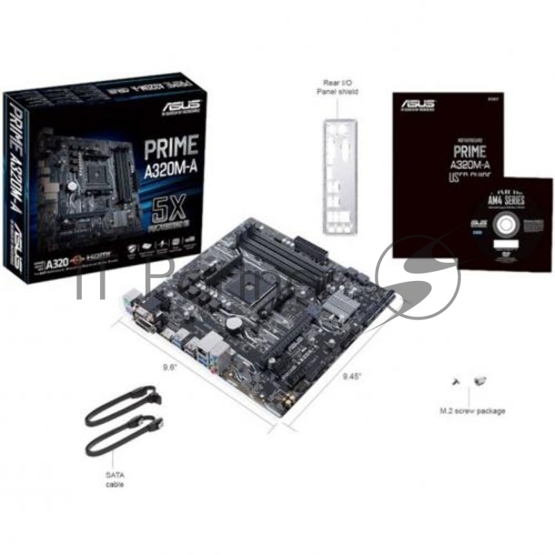 Материнская плата Asus PRIME A320M-A Soc-AM4 AMD A320 4xDDR4 mATX AC`97 8ch(7.1) GbLAN RAID+VGA+DVI+HDMI