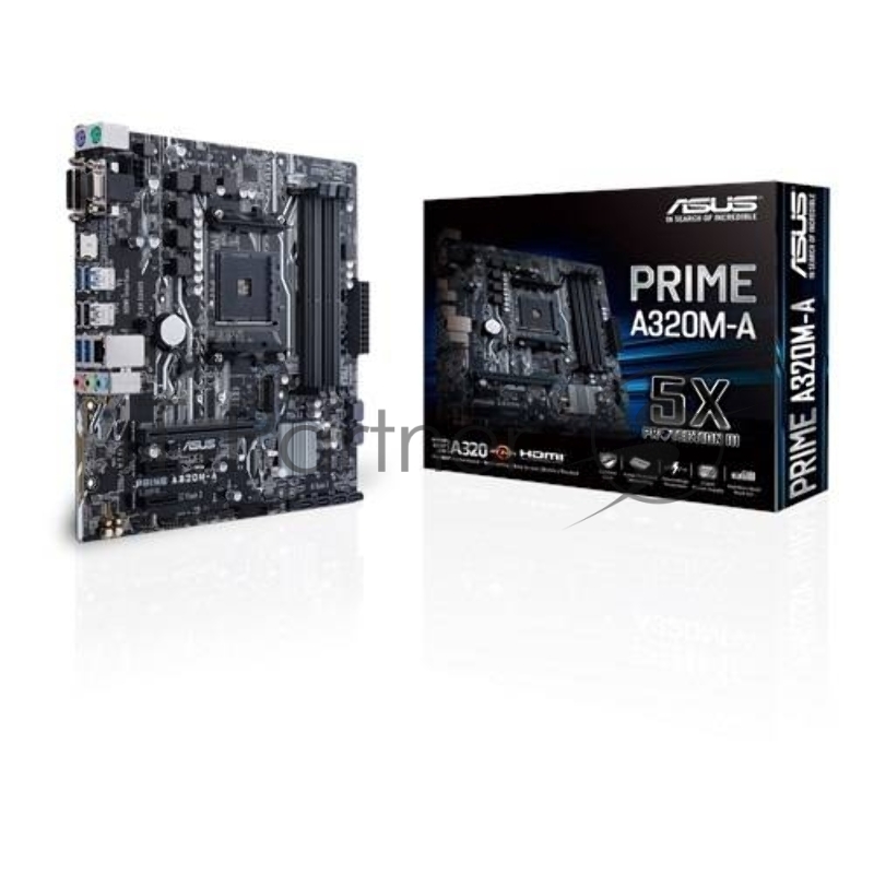 Материнская плата Asus PRIME A320M-A Soc-AM4 AMD A320 4xDDR4 mATX AC`97 8ch(7.1) GbLAN RAID+VGA+DVI+HDMI