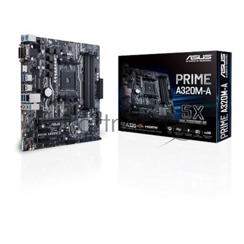 Материнская плата Asus PRIME A320M-A Soc-AM4 AMD A320 4xDDR4 mATX AC`97 8ch(7.1) GbLAN RAID+VGA+DVI+HDMI