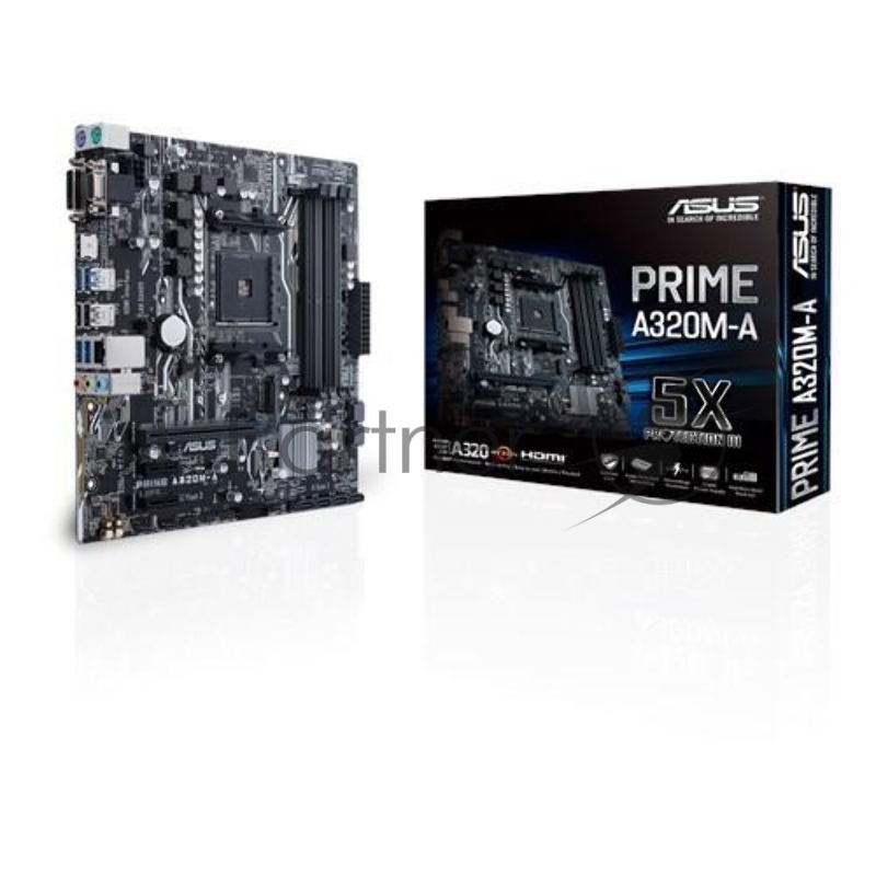 Материнская плата Asus PRIME A320M-A Soc-AM4 AMD A320 4xDDR4 mATX AC`97 8ch(7.1) GbLAN RAID+VGA+DVI+HDMI