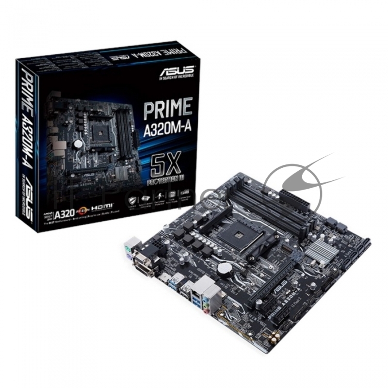 Материнская плата Asus PRIME A320M-A Soc-AM4 AMD A320 4xDDR4 mATX AC`97 8ch(7.1) GbLAN RAID+VGA+DVI+HDMI