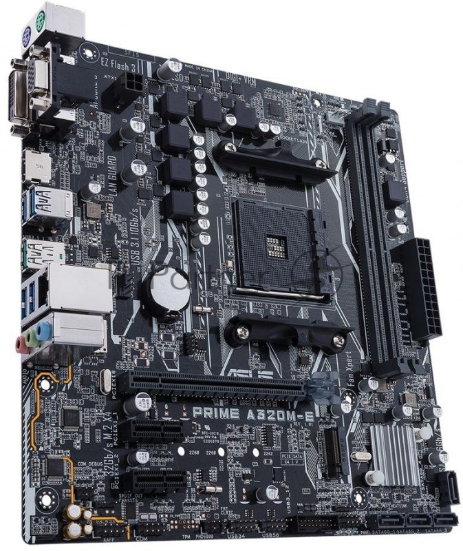 Материнская плата ASUS PRIME A320M-E <AM4, AMD A320, 2*DDR4, 1xPCIe x16, 2xPCIe x1, SATA3, D-SUB, HDMI, 5xUSB 3.1, Lan, mATX, Retail