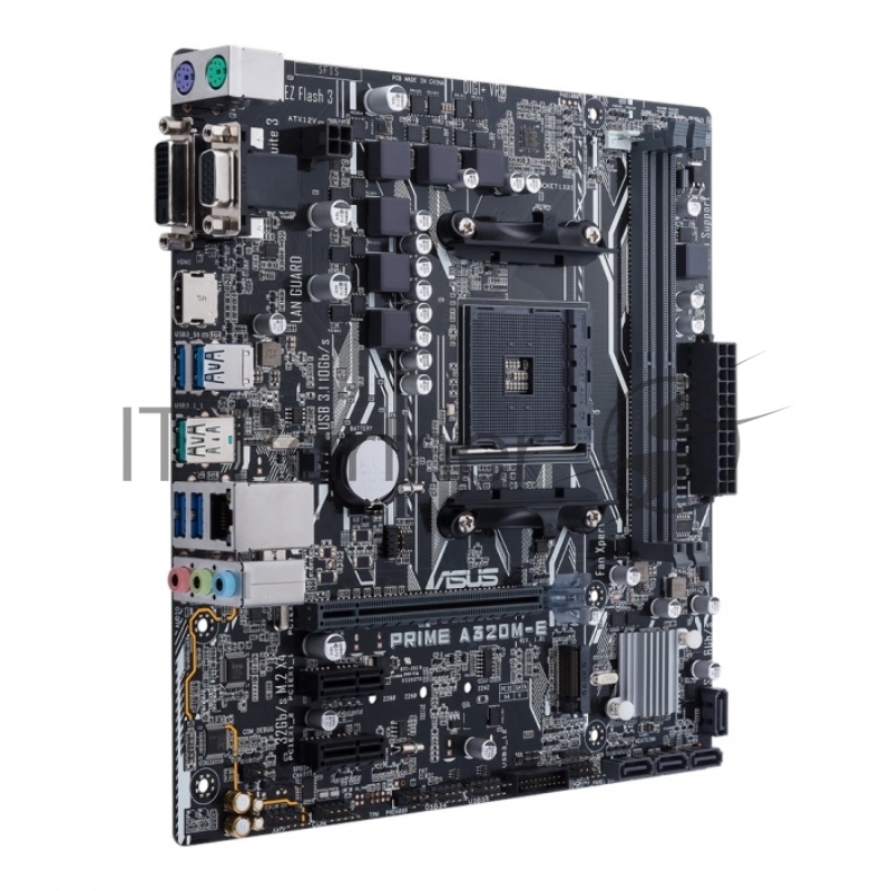 Материнская плата ASUS PRIME A320M-E <AM4, AMD A320, 2*DDR4, 1xPCIe x16, 2xPCIe x1, SATA3, D-SUB, HDMI, 5xUSB 3.1, Lan, mATX, Retail