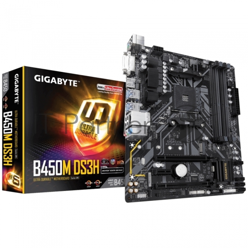 Материнская плата Gigabyte AMD B450 SAM4 MATX B450M DS3H