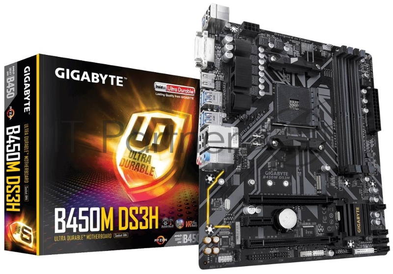 Материнская плата Gigabyte AMD B450 SAM4 MATX B450M DS3H