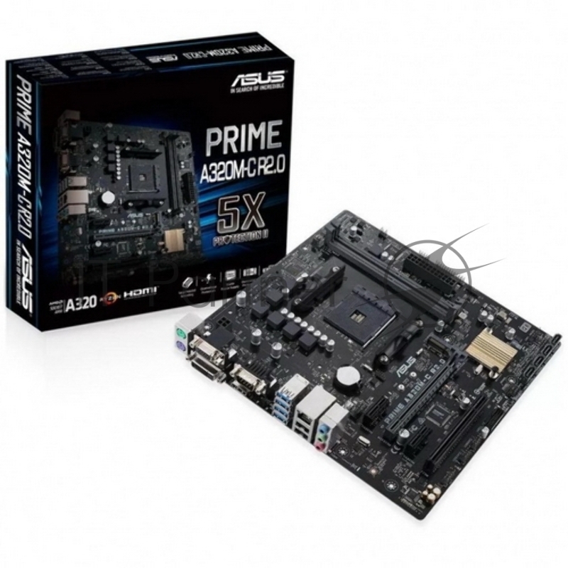 Материнская плата Asus PRIME A320M-C R2.0 Soc-AM4 AMD A320 2xDDR4 mATX AC`97 8ch(7.1) GbLAN RAID+VGA+DVI+HDMI