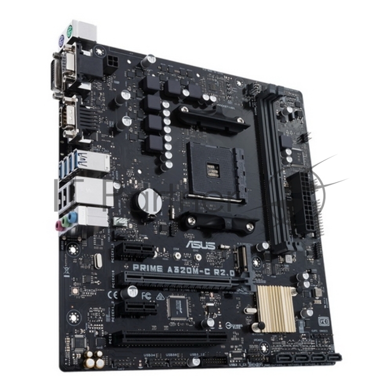 Материнская плата Asus PRIME A320M-C R2.0 Soc-AM4 AMD A320 2xDDR4 mATX AC`97 8ch(7.1) GbLAN RAID+VGA+DVI+HDMI