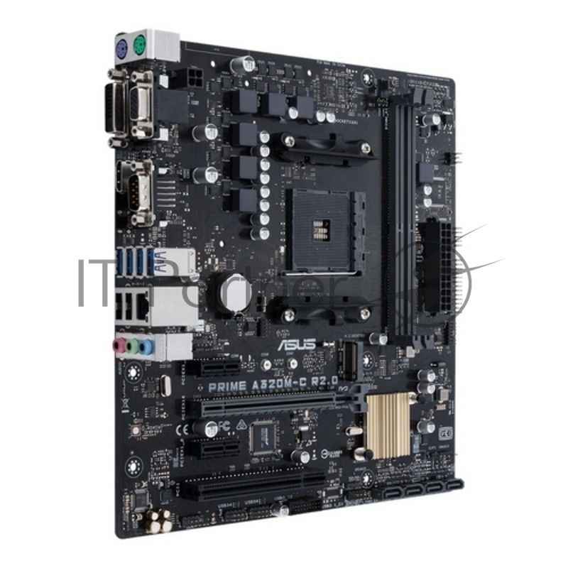 Материнская плата Asus PRIME A320M-C R2.0 Soc-AM4 AMD A320 2xDDR4 mATX AC`97 8ch(7.1) GbLAN RAID+VGA+DVI+HDMI